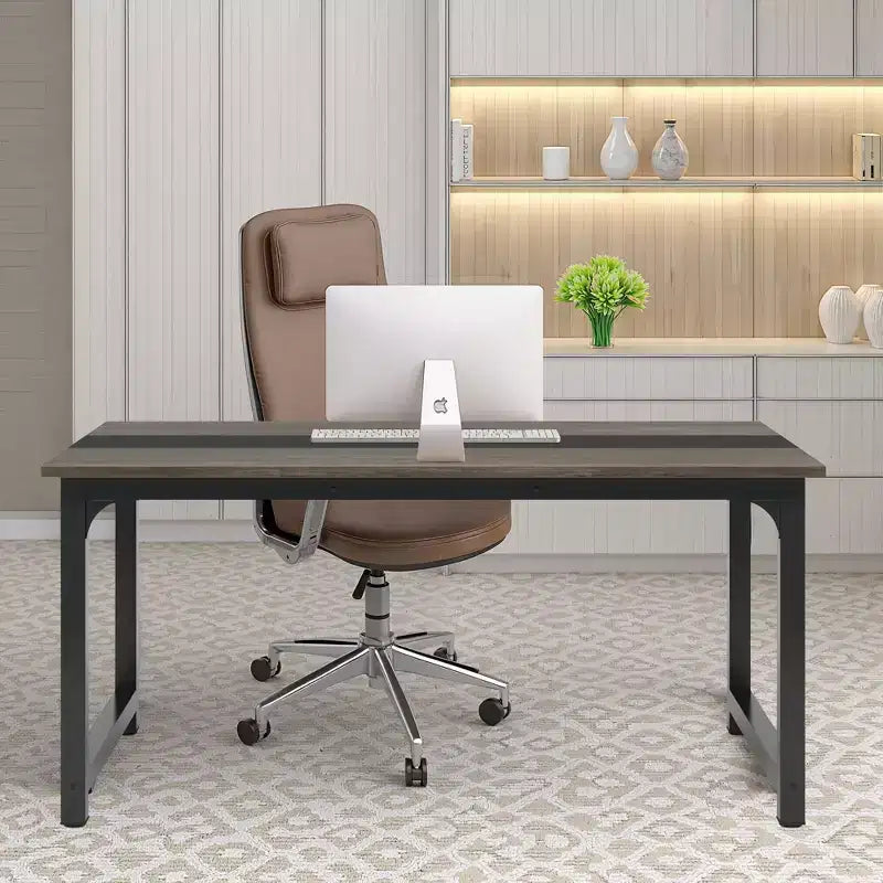 MAYEERTY 70.8 Inch Conference Table, 6-Seater Office Meeting Desk with E1 Engineered Wood & Metal Frame