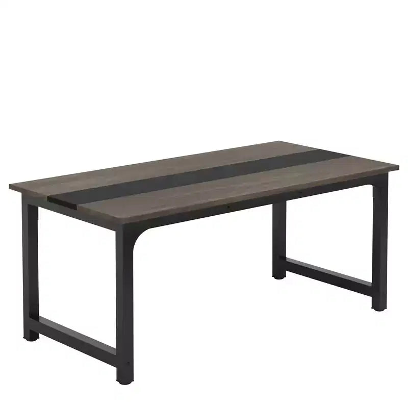 MAYEERTY 70.8 Inch Conference Table, 6-Seater Office Meeting Desk with E1 Engineered Wood & Metal Frame