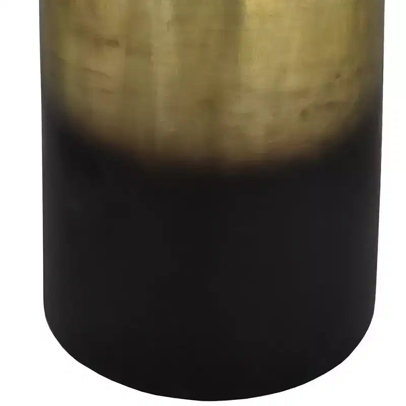 Royal Hampton 20 Inch Side Table with Round Drum Shape | Antique Brass Ombre