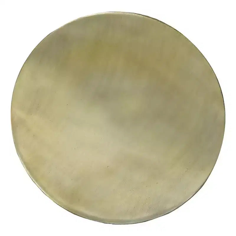 Royal Hampton 20 Inch Side Table with Round Drum Shape | Antique Brass Ombre