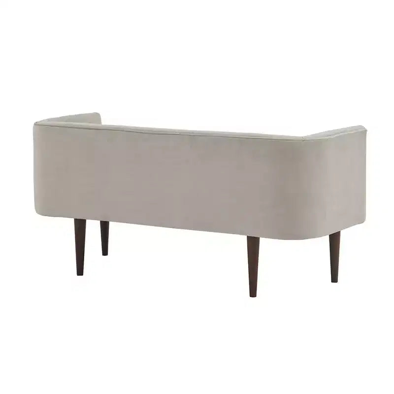 Okak Accent Nailhead Trim Ottoman Bench with Back & Flared Arms,Upholstered Shoe Bench Bedroom Bench for Living Room,Bedside