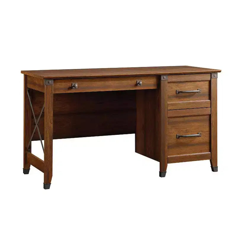 HomeStock 29.75 in.H Brown Color Wood Writing Desks with All Purpose Drawer