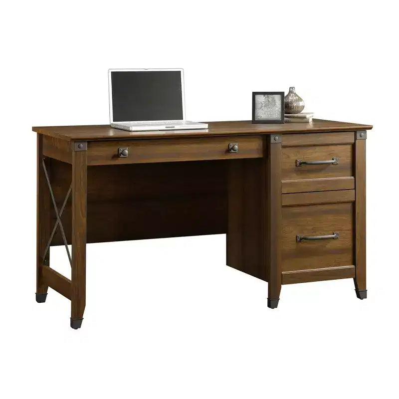 HomeStock 29.75 in.H Brown Color Wood Writing Desks with All Purpose Drawer