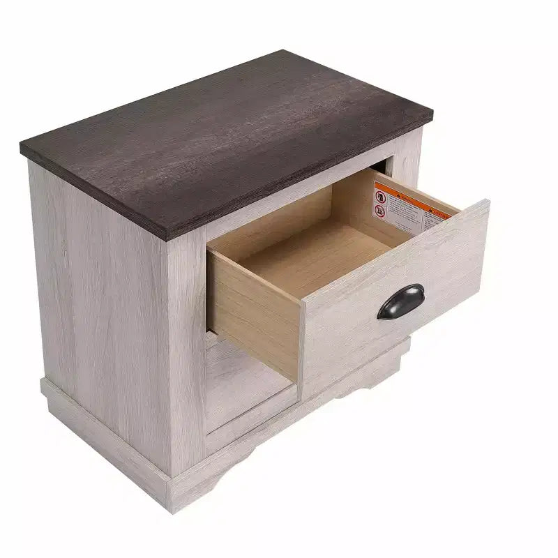 Okak Modern Wooden Dresser for Bedroom with 4 Drawers, Storage Chest of Drawers Nightstand Bed Side Cabinet for Living Room Hallway