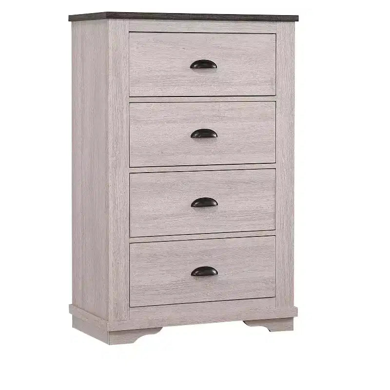Okak Modern Wooden Dresser for Bedroom with 4 Drawers, Storage Chest of Drawers Nightstand Bed Side Cabinet for Living Room Hallway
