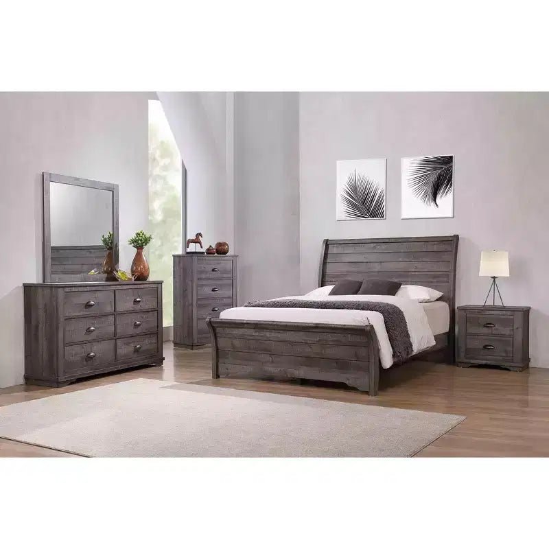 Okak Modern Wooden Dresser for Bedroom with 4 Drawers, Storage Chest of Drawers Nightstand Bed Side Cabinet for Living Room Hallway