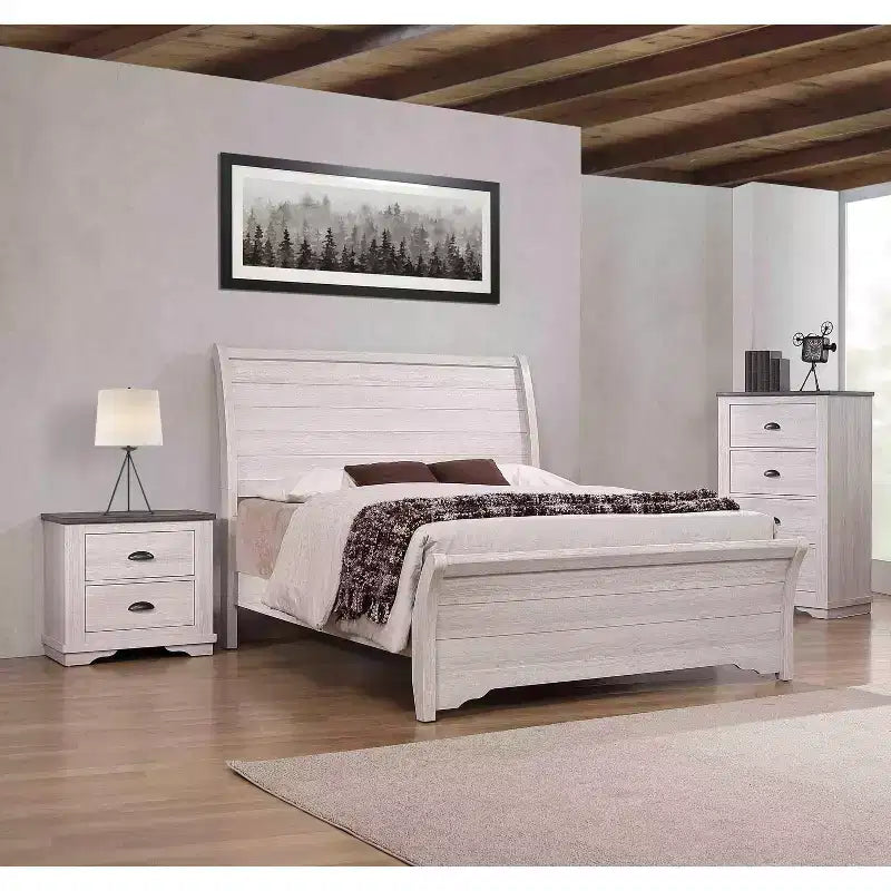 Okak Modern Wooden Dresser for Bedroom with 4 Drawers, Storage Chest of Drawers Nightstand Bed Side Cabinet for Living Room Hallway