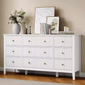 Heynemo Fluted 9 Drawer Dresser, 59 Wide Modern Chest of Drawers with Metal Handle, TV Stand Storage Organizer for Bedroom, Living Room