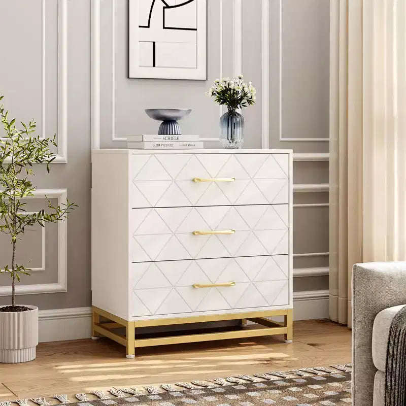 Dresser for Bedroom with 7 Drawers, 51.1 Farmhouse Chest of Drawers Closet with Metal Handle, Wooden Dresser Organizer, for Bedroom, Living Room
