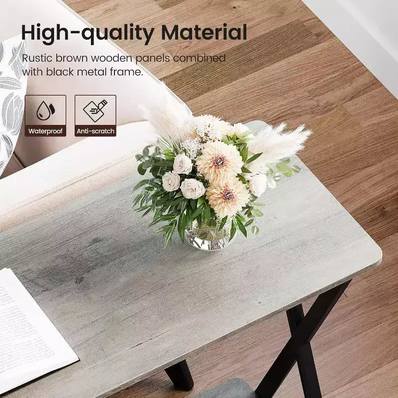 Long Narrow Console Table, Entryway Table with Storage Shelf, Behind Couch or Hallway, Farmhouse & Industrial