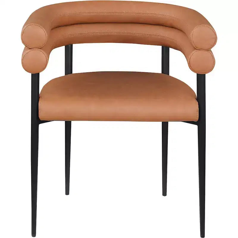Meridian Furniture,Lavina Vegan Leather Dining Chair, Set of 2