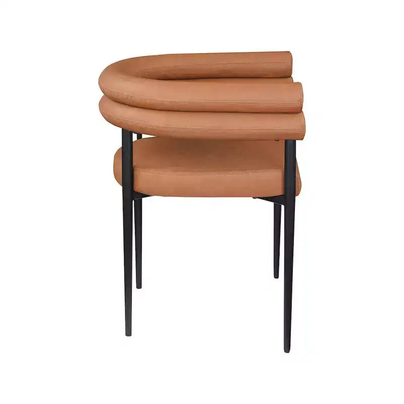 Meridian Furniture,Lavina Vegan Leather Dining Chair, Set of 2