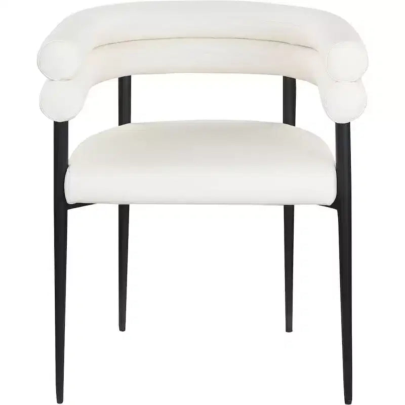 Meridian Furniture,Lavina Vegan Leather Dining Chair, Set of 2