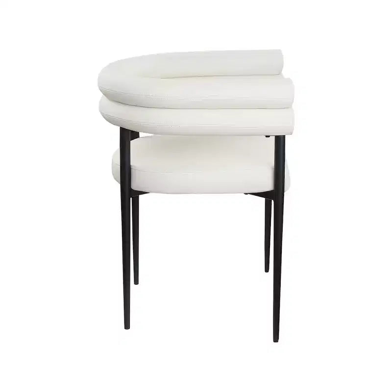 Meridian Furniture,Lavina Vegan Leather Dining Chair, Set of 2