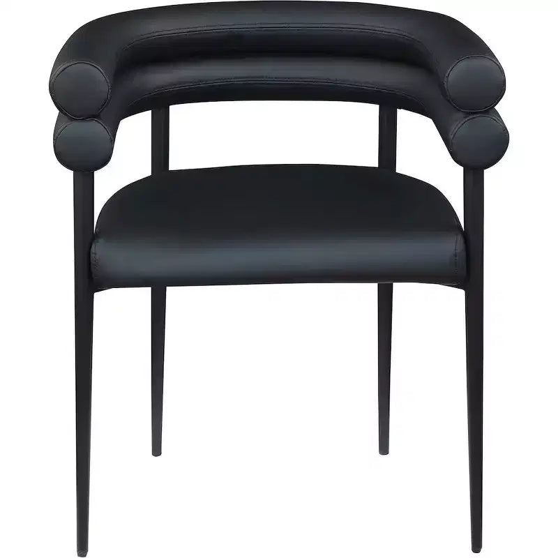 Meridian Furniture,Lavina Vegan Leather Dining Chair, Set of 2