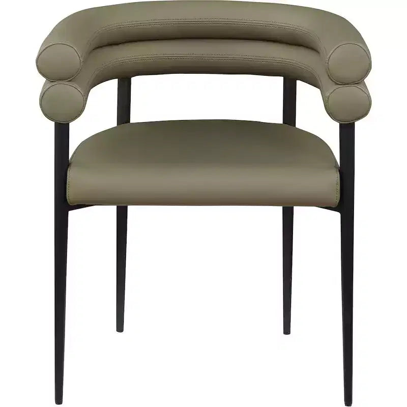 Meridian Furniture,Lavina Vegan Leather Dining Chair, Set of 2