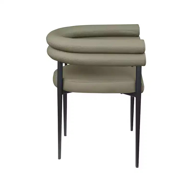 Meridian Furniture,Lavina Vegan Leather Dining Chair, Set of 2