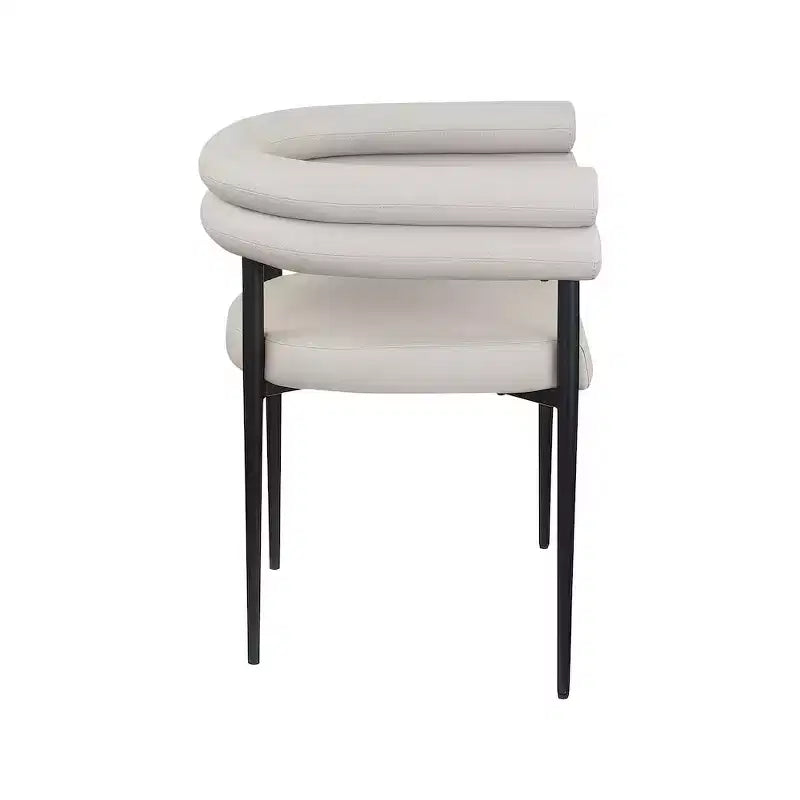 Meridian Furniture,Lavina Vegan Leather Dining Chair, Set of 2