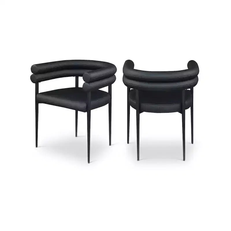 Meridian Furniture,Lavina Vegan Leather Dining Chair, Set of 2