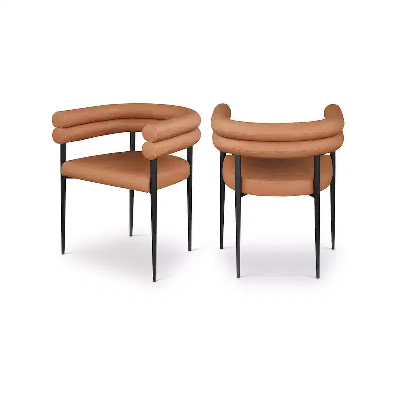 Meridian Furniture,Lavina Vegan Leather Dining Chair, Set of 2