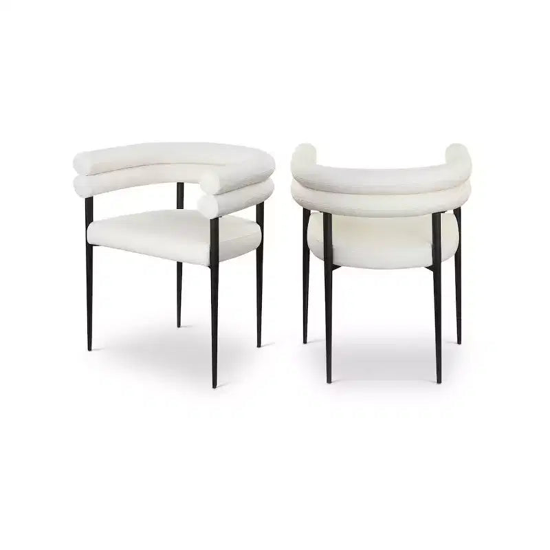 Meridian Furniture,Lavina Vegan Leather Dining Chair, Set of 2