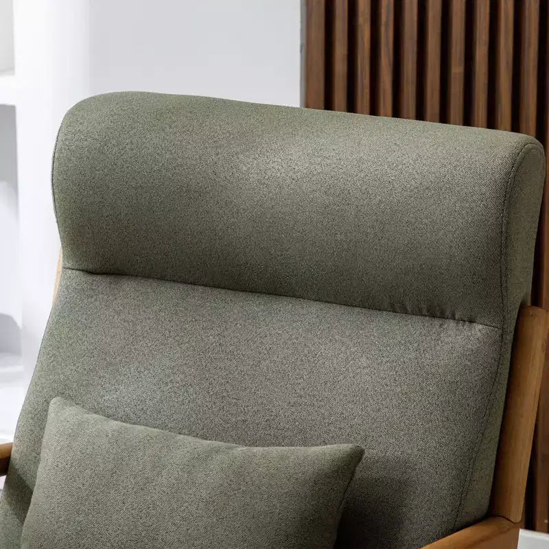 Bestier Mid-Century Accent Chair Set of 2 with Wood Frame, PU Leather Living Room Chair with Pillow & Waist Cushion, Reading Armchair for Bedroom