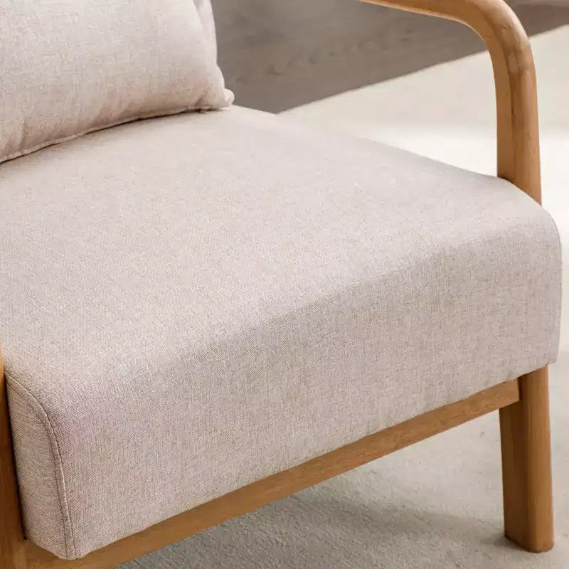 Bestier Mid-Century Accent Chair Set of 2 with Wood Frame, PU Leather Living Room Chair with Pillow & Waist Cushion, Reading Armchair for Bedroom