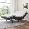 Twin-Size Adjustable Bed Frame , Easy Assembly, Independent Head and Foot Adjustments, Compatible with Memory Foam & Latex Mattresses