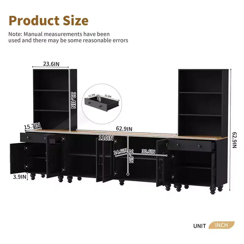 MAYEERTY White Farmhouse TV Stand, Gourd Leg Media Console with Tempered Glass Doors for 70 TVs