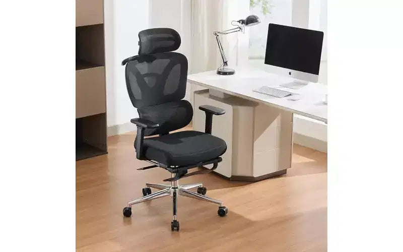 Ergonomic Office Chair - Adjustable Headrest, Lumbar Support & 3D Armrests, Wide Seat Computer Desk Chair for Bedroom, Study & Gaming