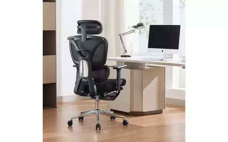Ergonomic Office Chair - Adjustable Headrest, Lumbar Support & 3D Armrests, Wide Seat Computer Desk Chair for Bedroom, Study & Gaming