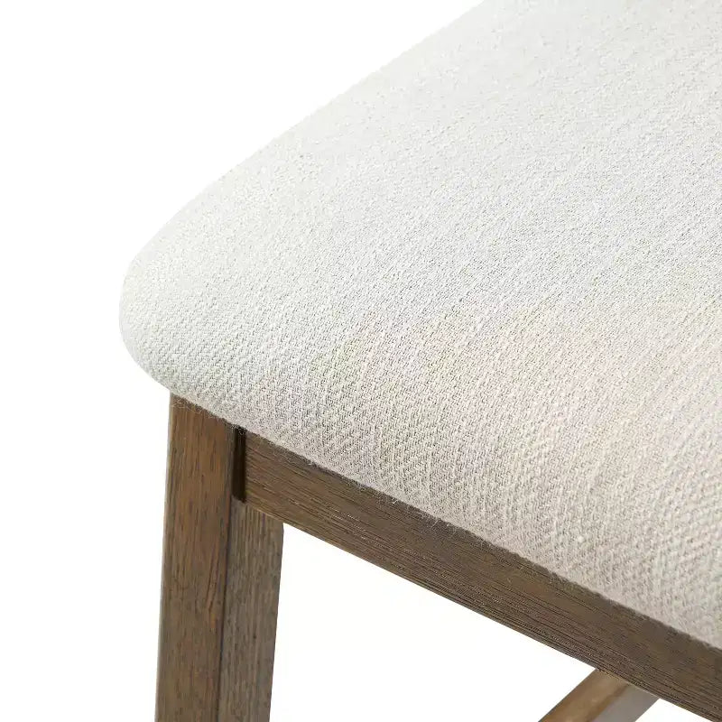 Christopher Knight Home Calder Modern 26.5 Rubber Wood Upholstered Bar Stool (Set of 2)