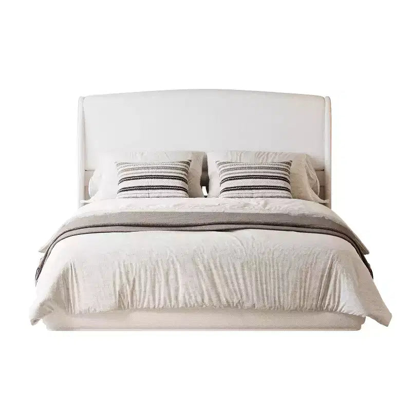 FAMYYT Queen Size Bed With Padded Headboard, Easy Assembly