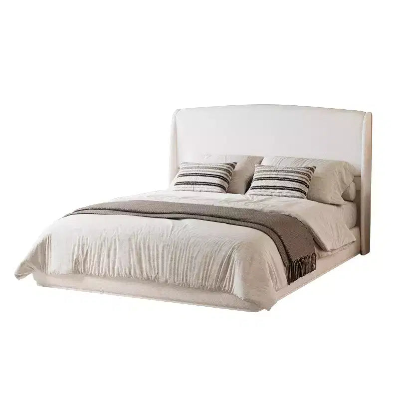 FAMYYT Queen Size Bed With Padded Headboard, Easy Assembly