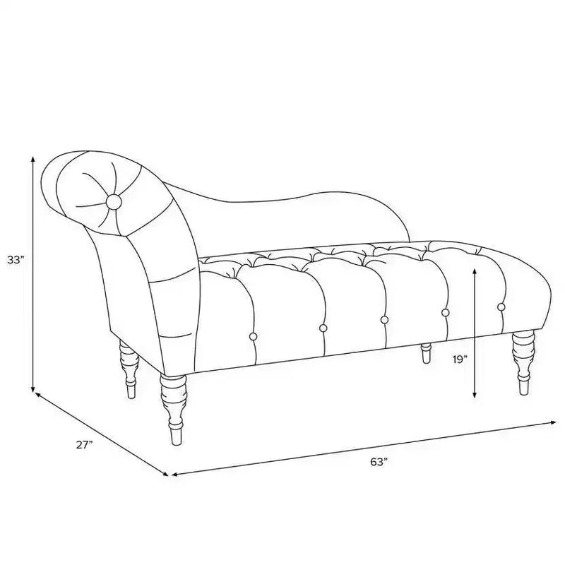 Skyline Furniture Custom Upholstered Tufted Chaise