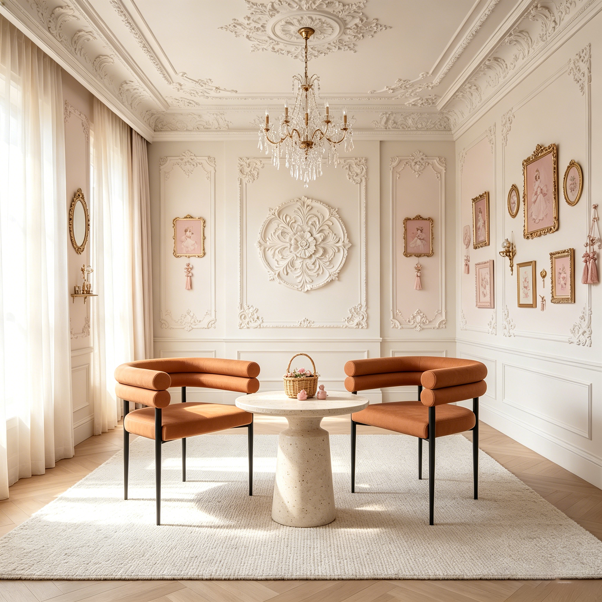 Chaise de salle à manger en cuir végétalien, lot de 2