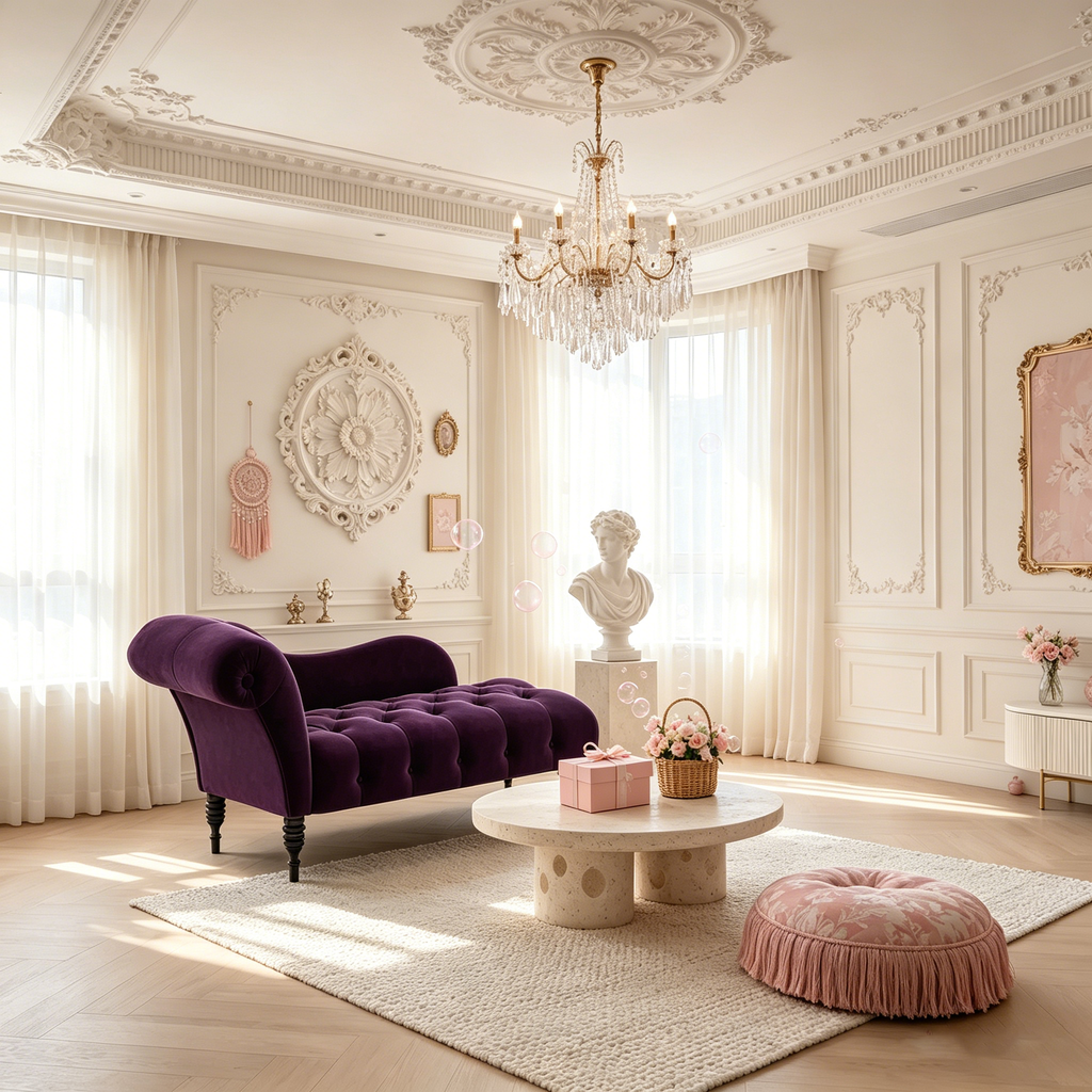 Chaise longue capitonnée