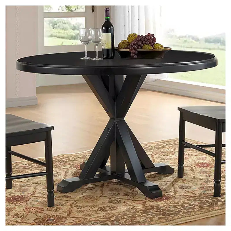 Carolina Living Winslet X Base Dining Table Antique Black