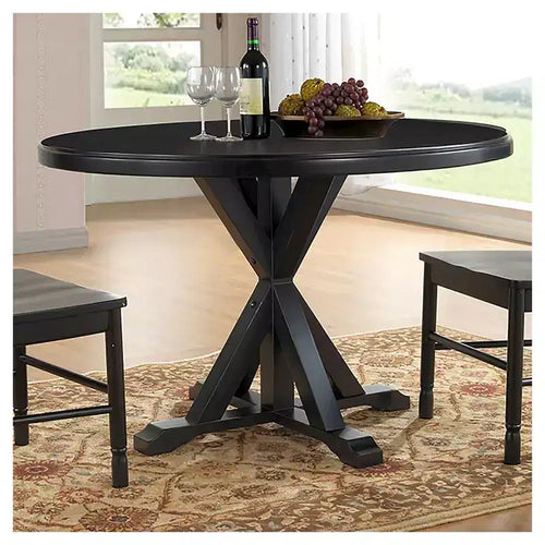 Carolina Living Winslet X Base Dining Table Antique Black