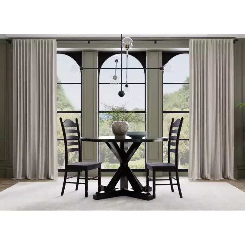 Carolina Living Winslet X Base Dining Table Antique Black
