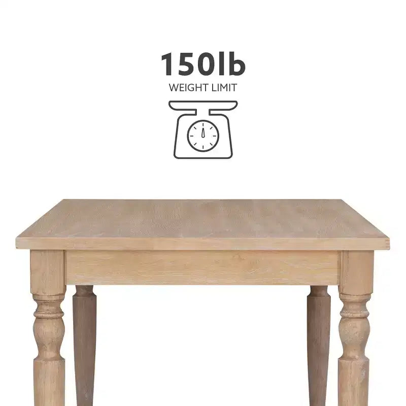 Brighton Traditional Light Natural Dining Table Brown - Linon
