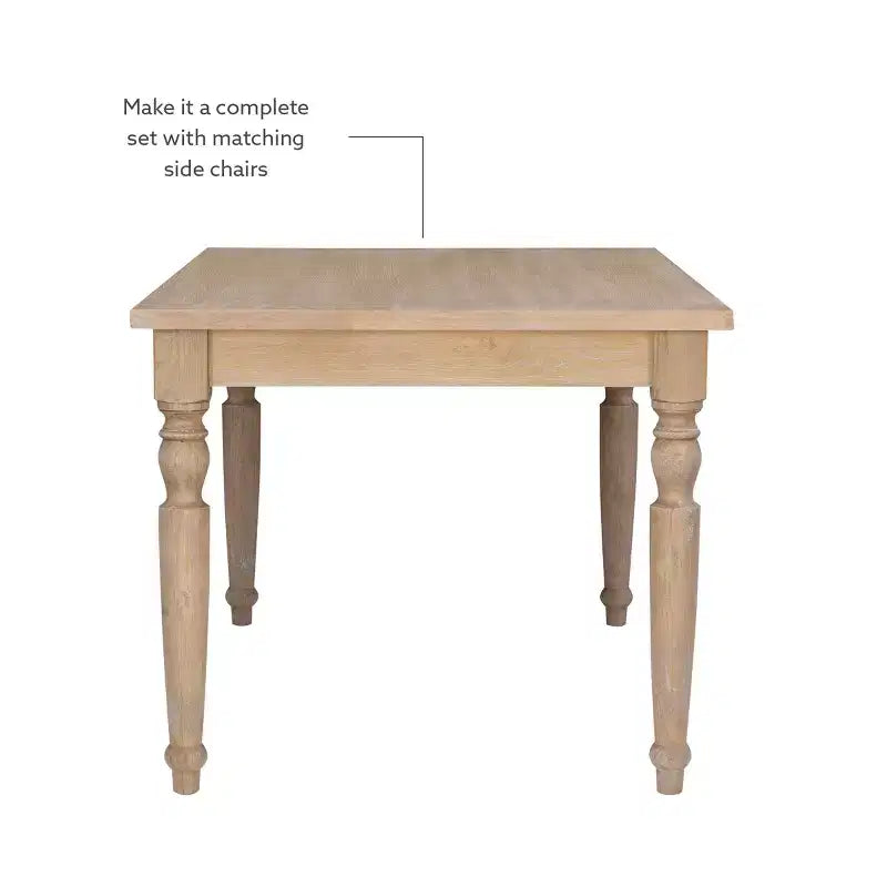 Brighton Traditional Light Natural Dining Table Brown - Linon