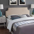 Queen Laura Upholstered Fabric Headboard Beige - Modway