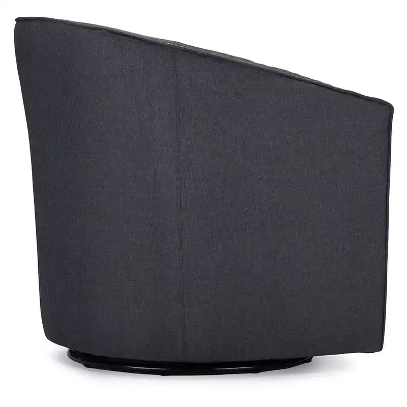 Porter Modern And Contemporary Classic Retro Fabric Upholstered Swivel Tub Chair - Baxton Studio
